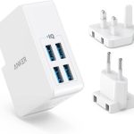Anker Powerport 4 Lite Interchargeable Eu And Uk Plugs 4xusb-a 27w - IBSouq
