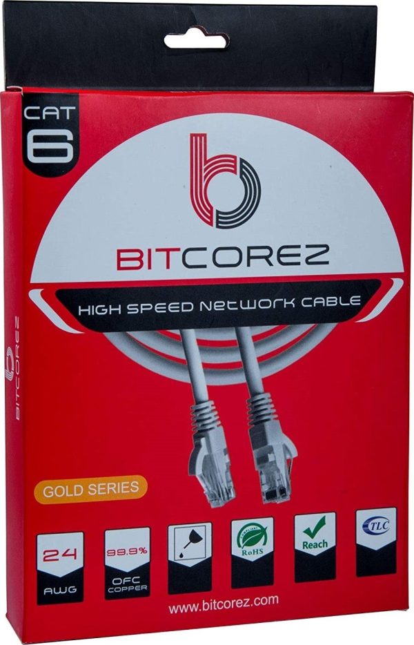 Bitcorez Utp Cat 6 Patch Cords Pvc White 2 Meter