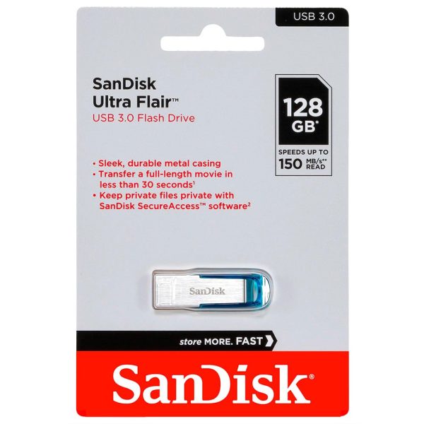 SanDisk Ultra Flair 128GB USB 3.0 Flash Drive