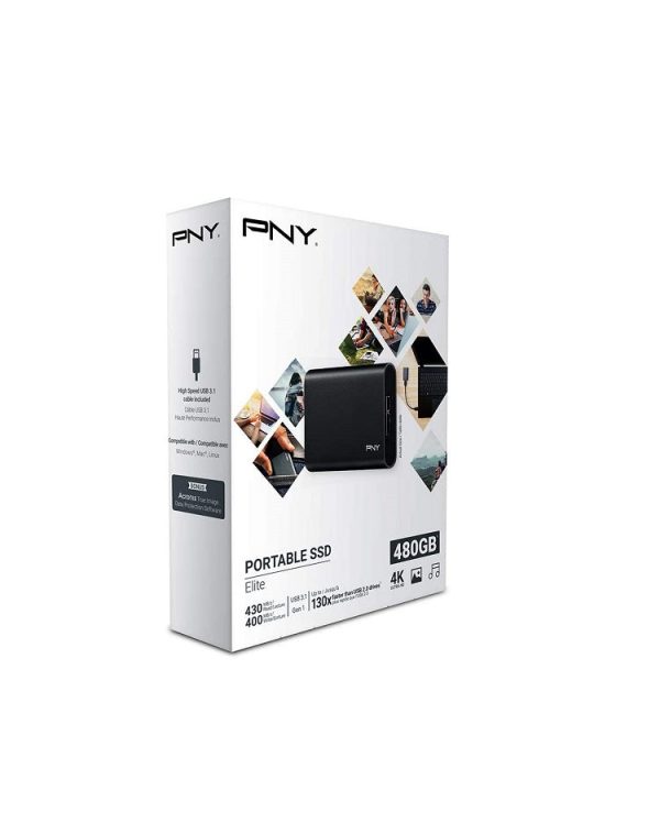 Pny Elite 480gb Usb 3.1 Gen 1 Portable Solid State Drive Ssd