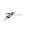 Linkcomn Micro-USB Cable with USB Type C 1Mtr