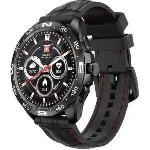 Swiss Military SM-WCH-DOM1-S-BLK Dom Smart Watch With Silicon Strap Black