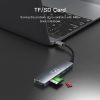 ⁦Yesido Hub Adapter 6in1 Intelligent Hub Docking Station Usb-c To Tf/sd+usb3.0/2.0+pd (Hb11)⁩ - الصورة ⁦2⁩