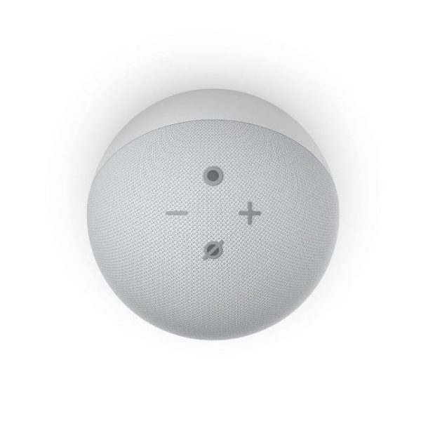 Amazon Alexa Speaker Eecho  DOT/CLOCK Silver (B7W644) - Image 2
