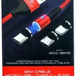 Bitcorez 3 in1 Micro USB - Type C - 8 Pin Magnetic Cable