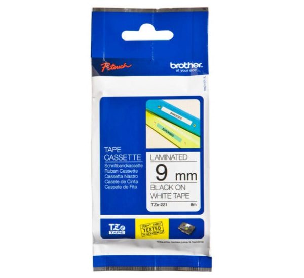 Brother Lable Tabe 9mm TZE-221 - Black