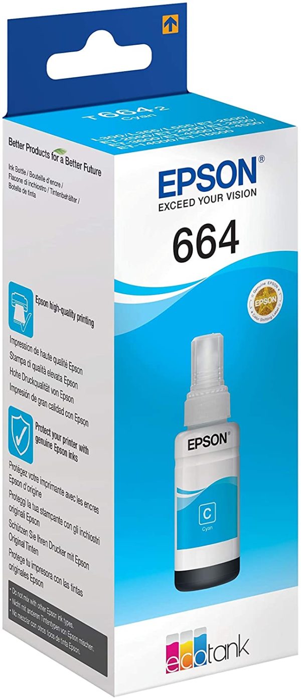 Epson T664 Cyan ink Bottle 70ml