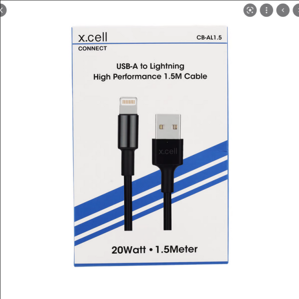 X.cell USB-A to Lightning 20w 1.5M (CB-AL1.5) - Image 3