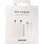 Samsung 15w Adapter with Usb-a To Usb-c With Cable Ta200 White