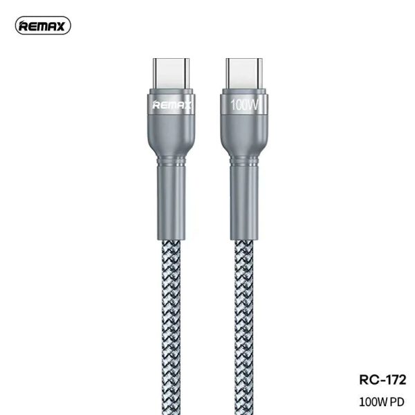 ⁦Remax Data Cable 100W Type C to Type C (RC-172)⁩ - الصورة ⁦3⁩