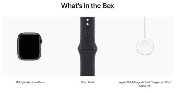 Apple Watch Series 8 GPS Aluminum Case with Sport Band - 41MM M/L Midnight - Image 6