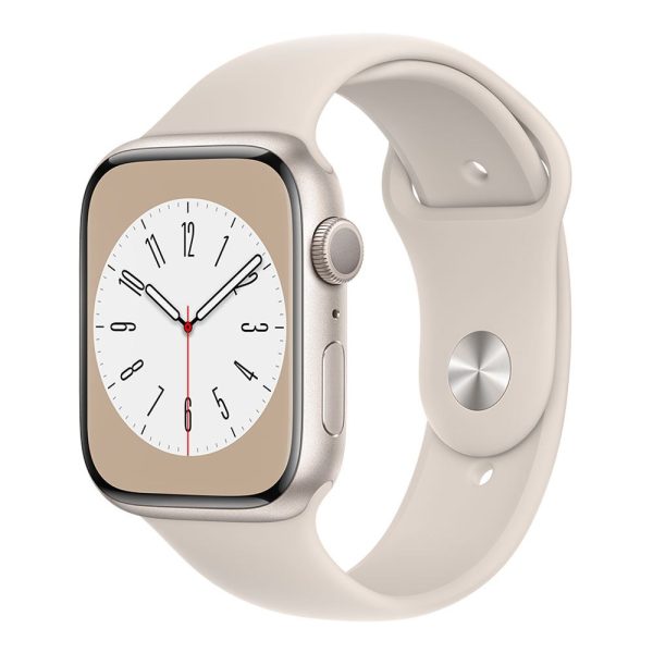 Apple Watch Series 8 GPS  Aluminum Case with Sport Band - 45mm M/L Starlight - Image 4