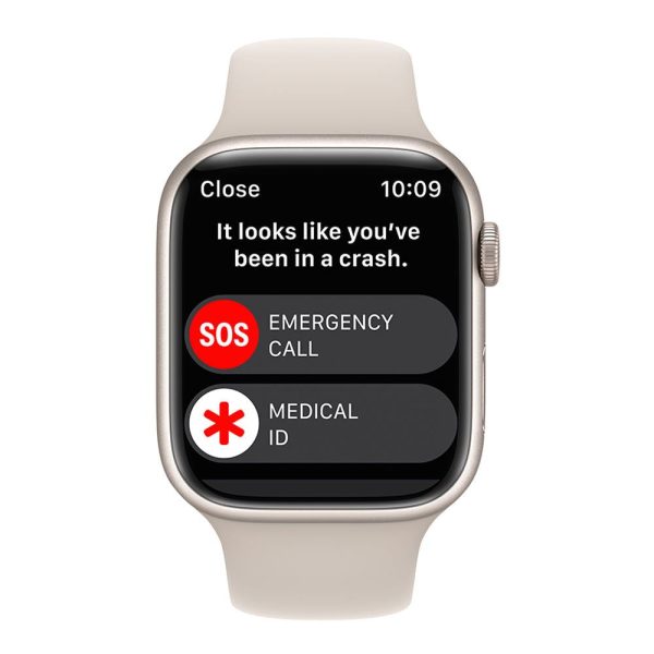 Apple Watch Series 8 GPS  Aluminum Case with Sport Band - 45mm M/L Starlight - Image 3