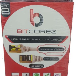 Bitcorez Utp Cat 8 Patch Cords Pvc White
