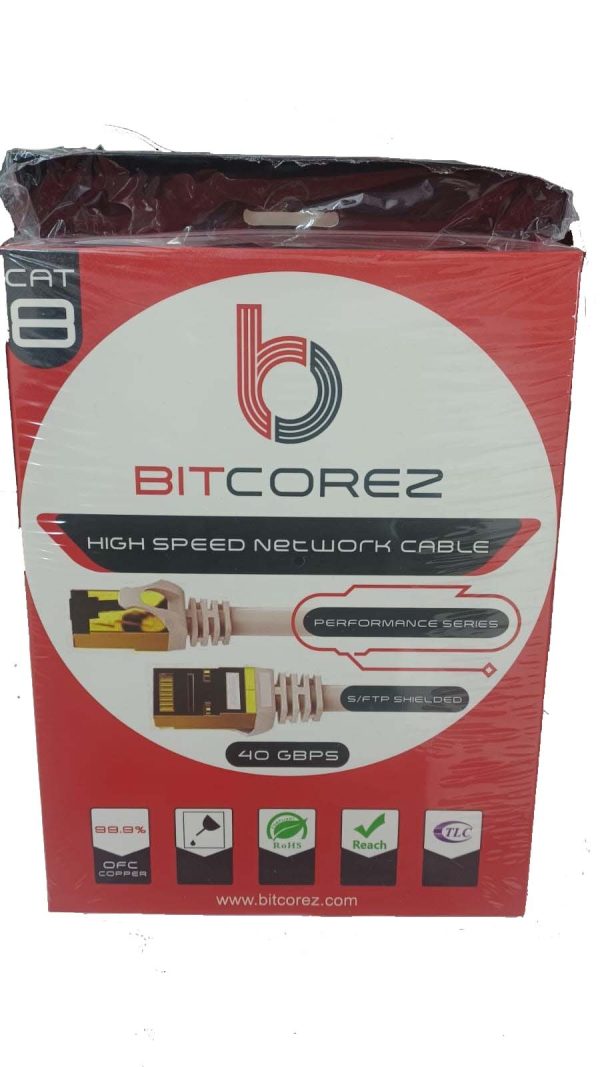 Bitcorez Utp Cat 8 Patch Cords Pvc White