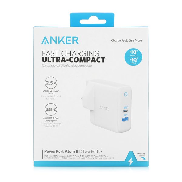 Anker PowerPort Atom III (Two Ports) USB-A & USB-C 60W
